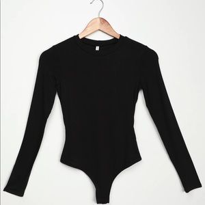 Lulus Basics Black Bodysuit